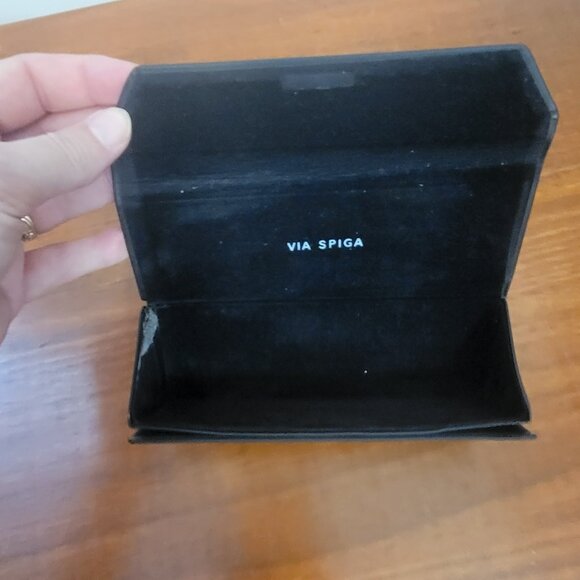 Via Spiga Eyeglasses Sunglasses Folding Case Only Hardcase Black Slim Triangle - Picture 6 of 10